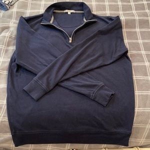 Peter Millar navy blue half zip up size small